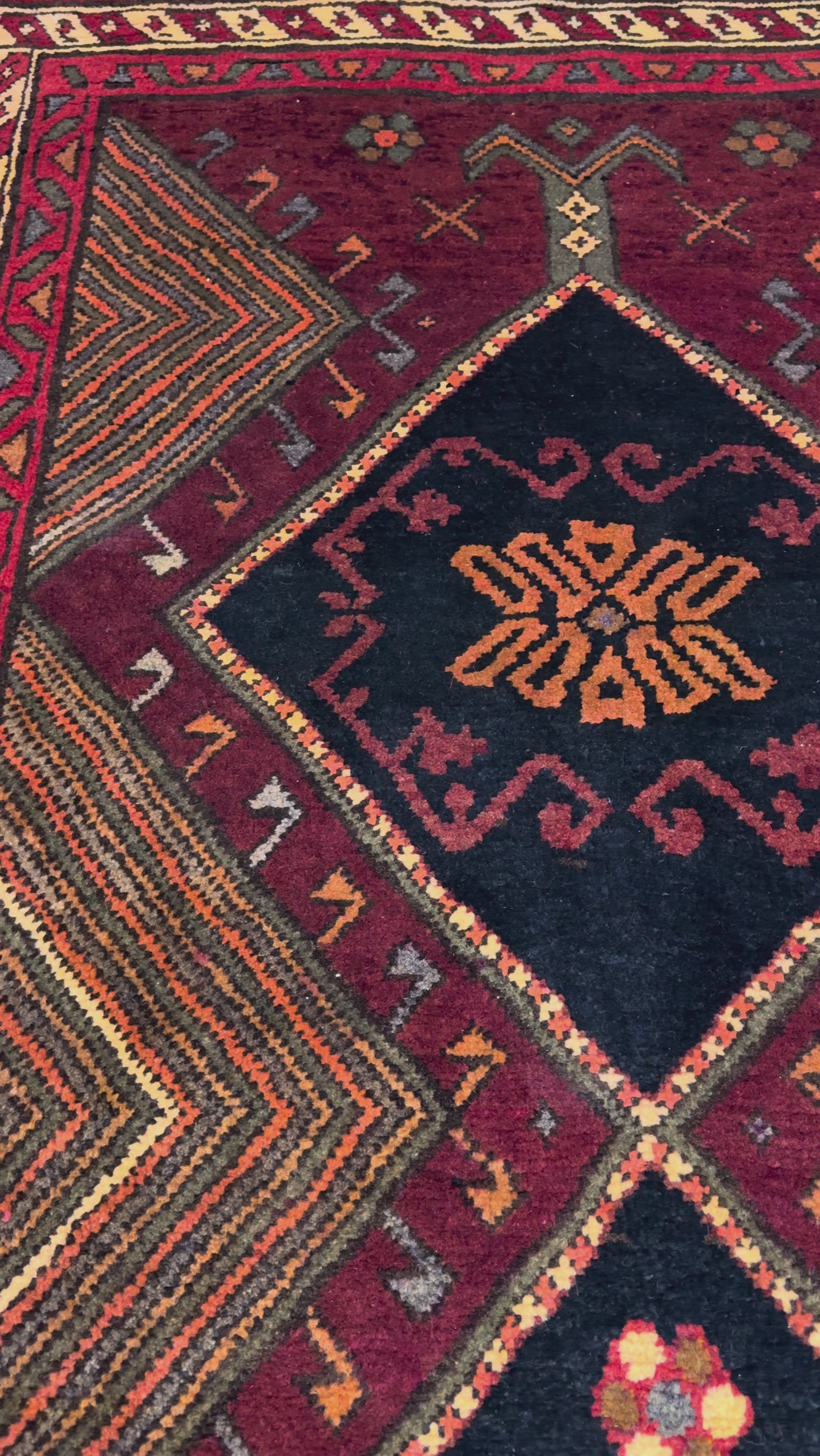 Vintage Qareh Chaman Runner, original product video 1, hand-knotted wool pile. SKU MR-6.