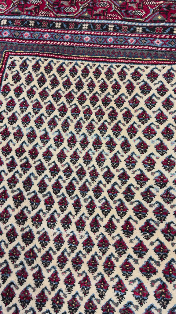 Vintage Arak Boteh Mir Rug, original product video 1, hand-knotted wool pile. SKU PP 100232.