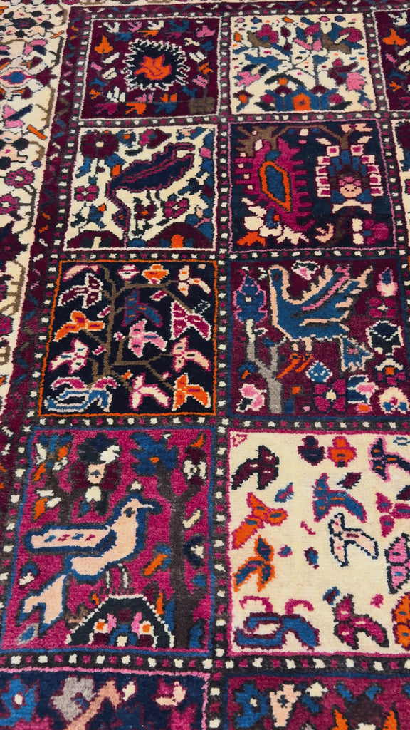 Persian Chaleshtor Bakhtiari Runner, original product video 1, hand-knotted wool pile. SKU RR 32333.