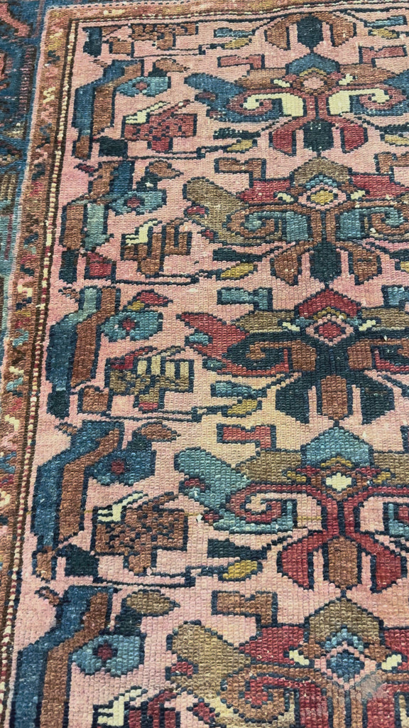 Vintage Varamin Rug, original product video 1, hand-knotted wool pile. SKU ES 50408.