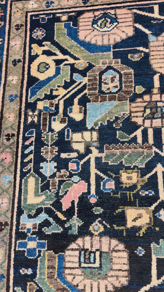 Persian Dargazin Gol Farang Rug, original product video 1. SKU RR 32487.