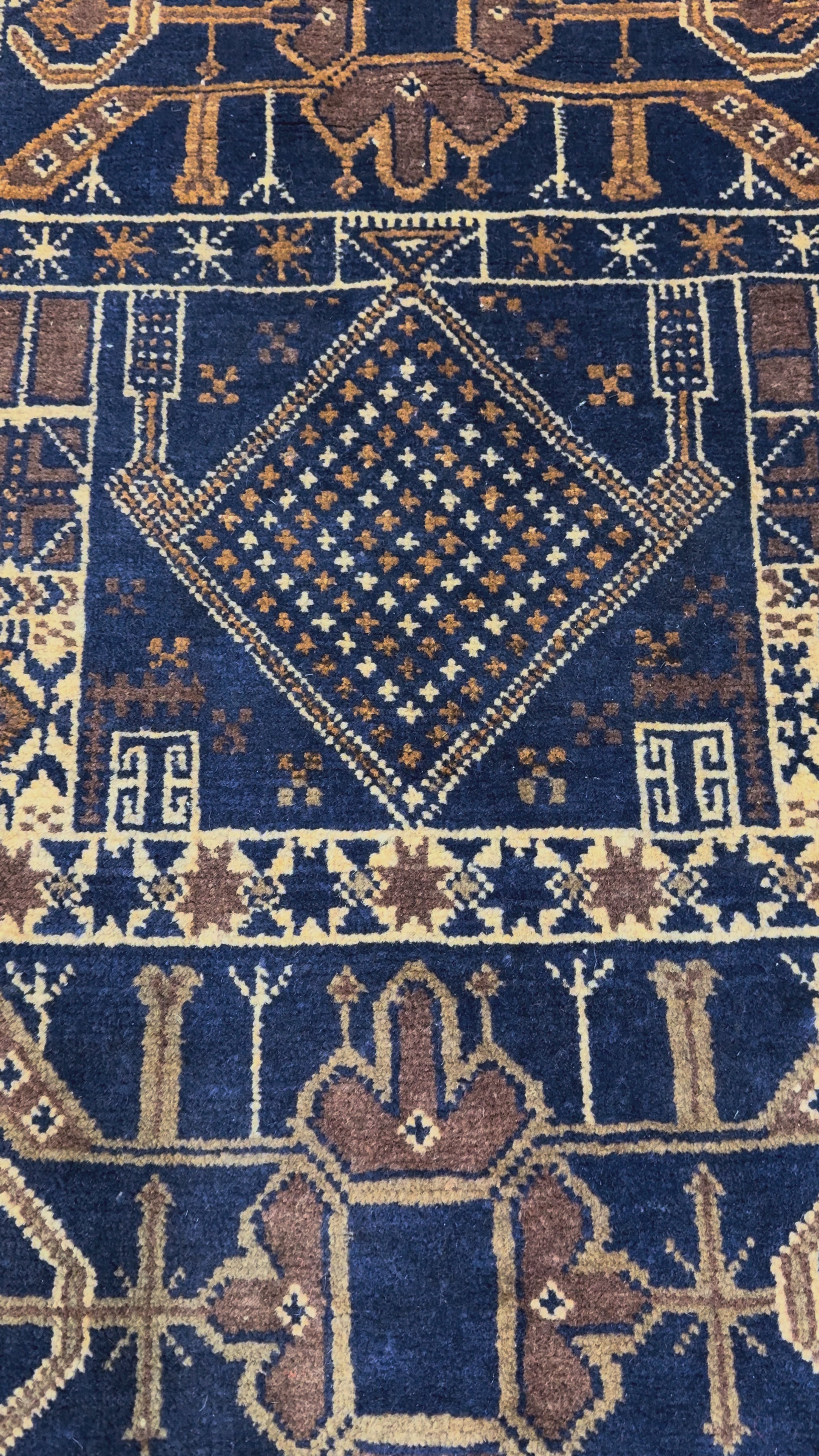 Vintage Afghan Wool Runner. Original rug video; SKU 101776; source IMG_7364.MOV.