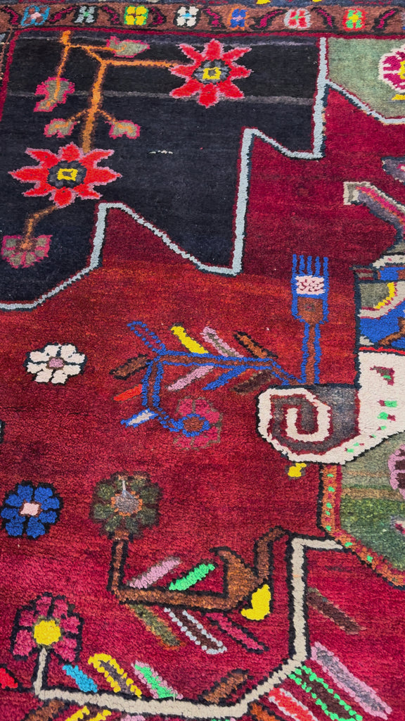 Persian Hamadan Rug, original product video 1. SKU RR 33017.