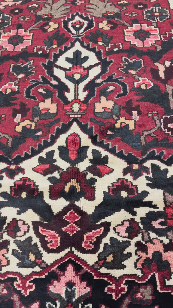 Vintage Chaleshtor Bakhtiari Wool Rug. Original rug video; SKU 30536; source IMG_7322.