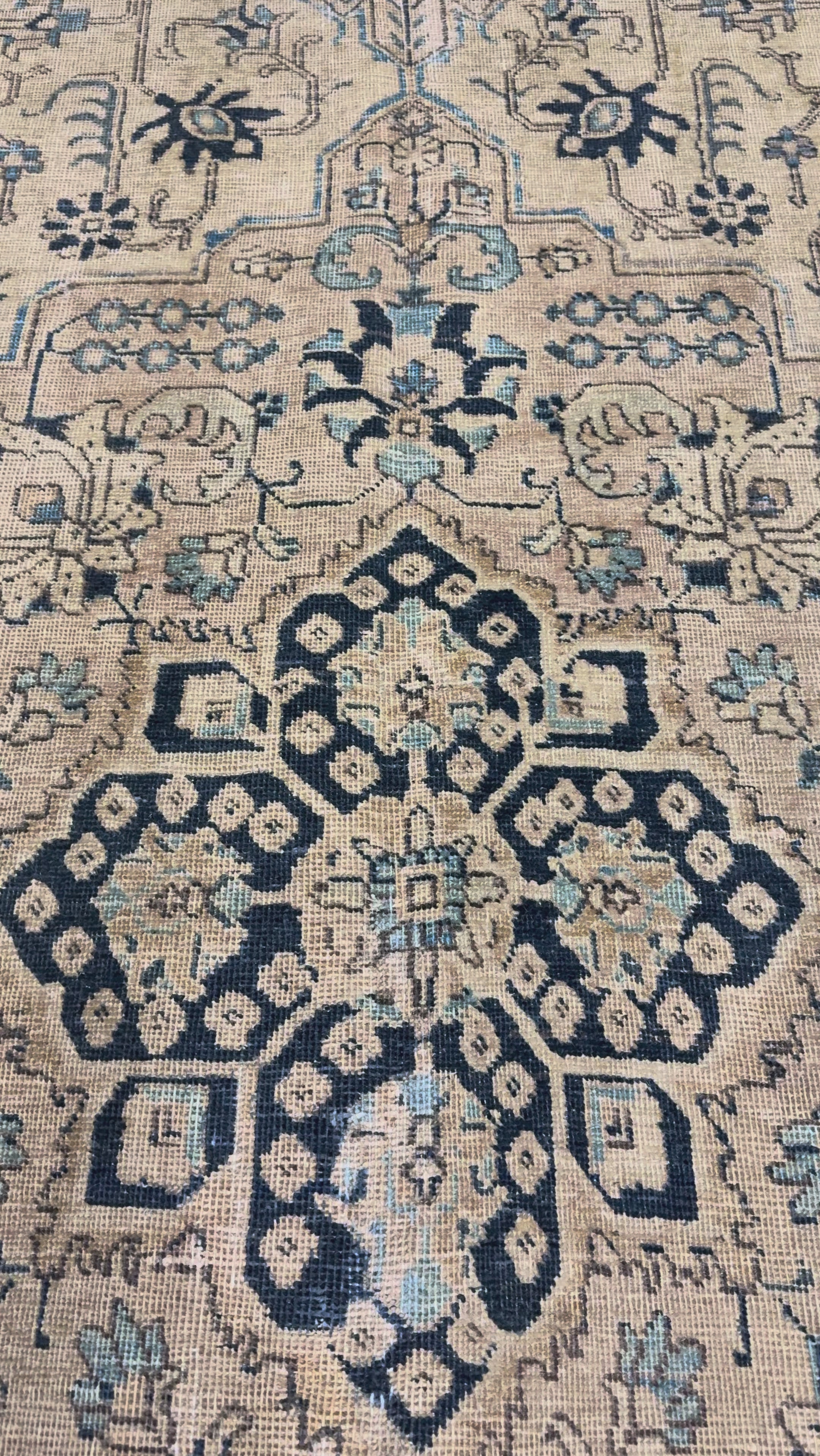 Vintage Tabriz Rug, original product video 1, hand-knotted wool pile. SKU 0005.
