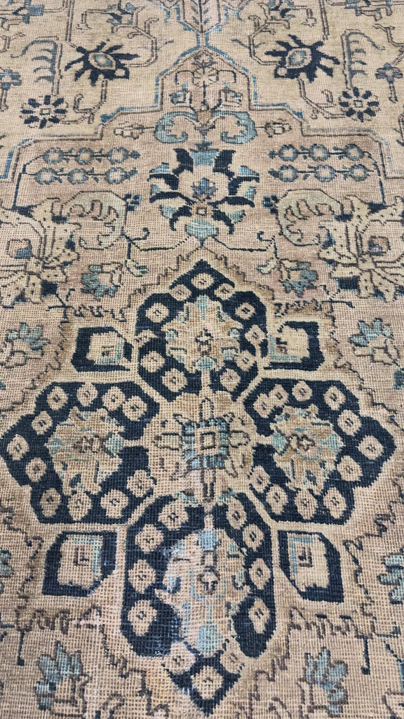 Vintage Tabriz Rug, original product video 1, hand-knotted wool pile. SKU 0005.