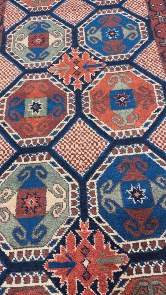Afghan Runner, original product video 2, hand-knotted wool pile. SKU 1.0008.