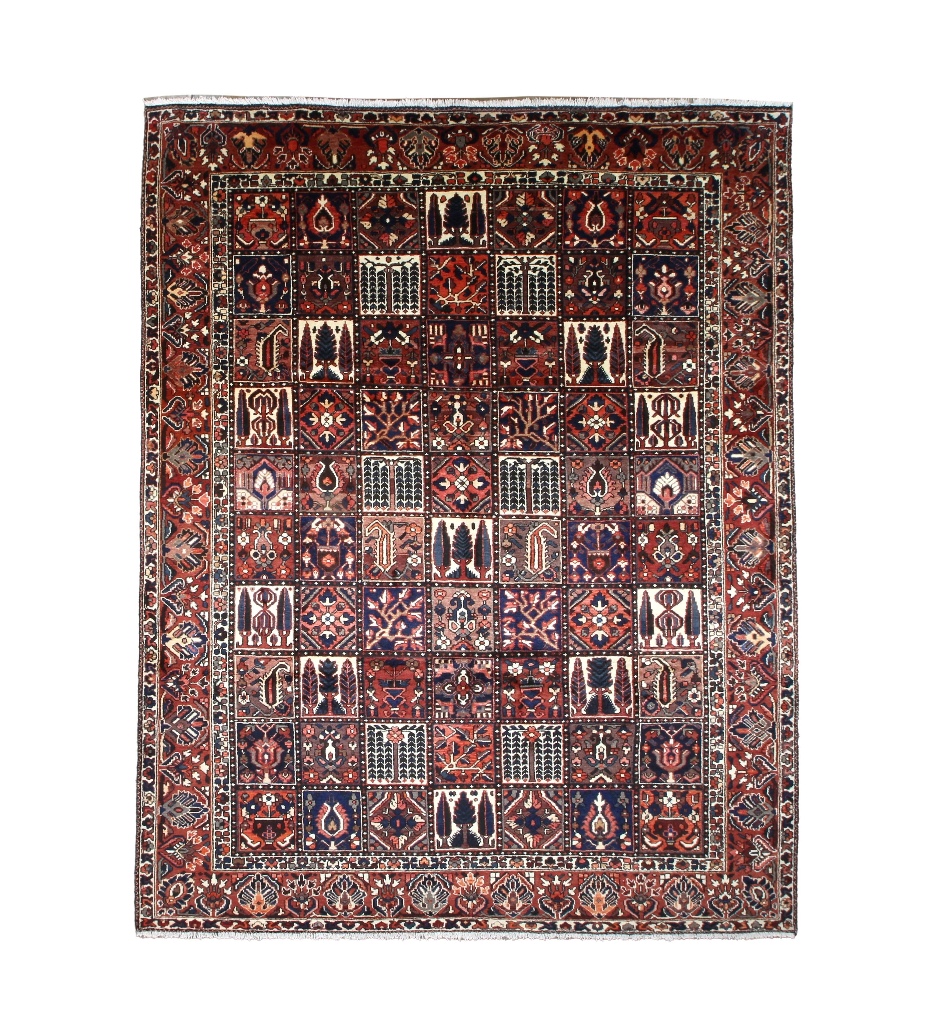RR32608 hand-knotted wool rug, full top view.