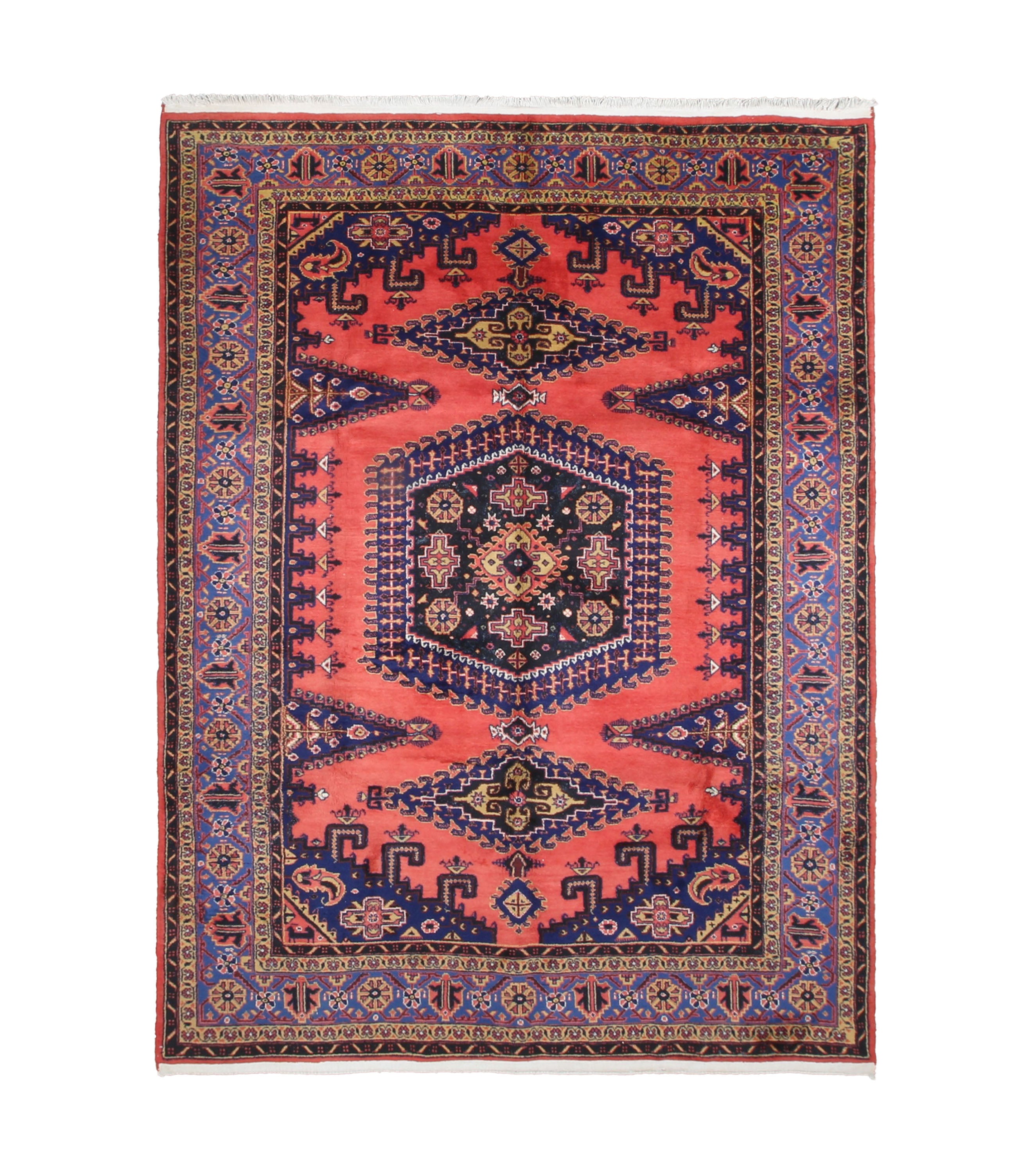 PP100231 hand-knotted wool rug, full top view.