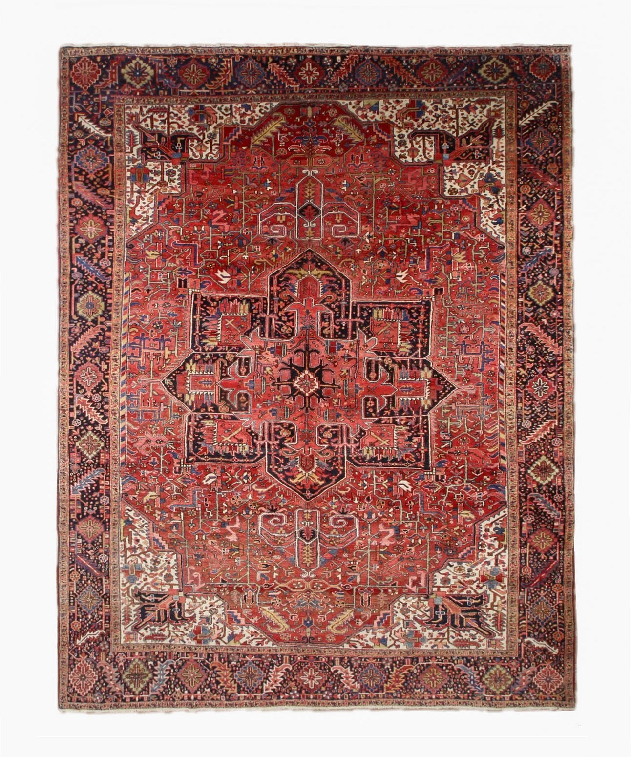 NH144785 hand-knotted wool rug, full top view.