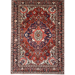 Vintage Chaleshtor Bakhtiari Wool Rug, full rug top view on white background. Additional product photograph; SKU EE 1.1547.