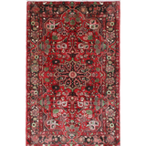 Vintage Nahavand Rug, top view on white background, hand-knotted wool pile. SKU PP 105649.