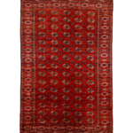 Vintage Turkmen Rug | 7' 1" x 10' 6" — full rug view