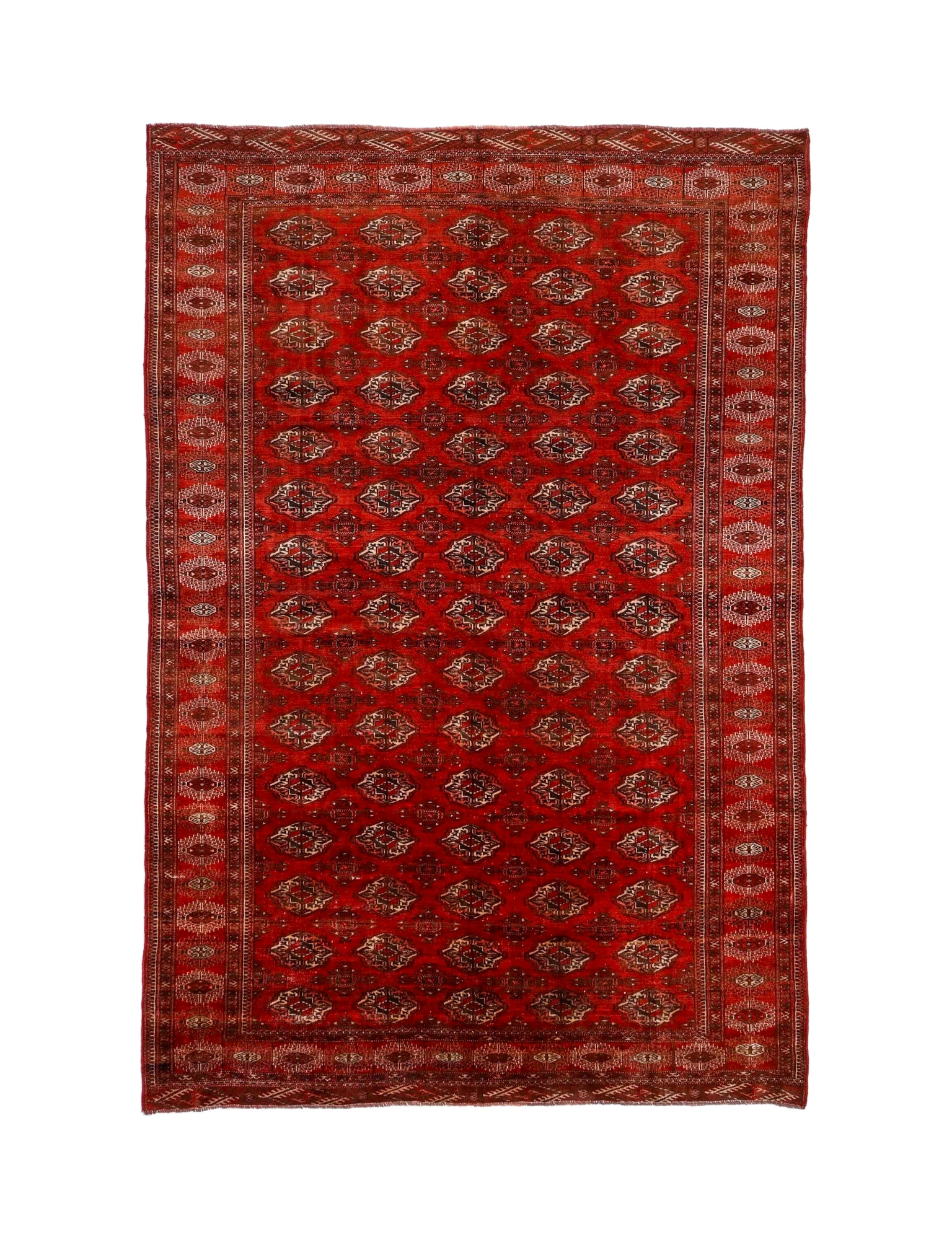 Vintage Turkmen Rug | 7' 1" x 10' 6" — full rug view