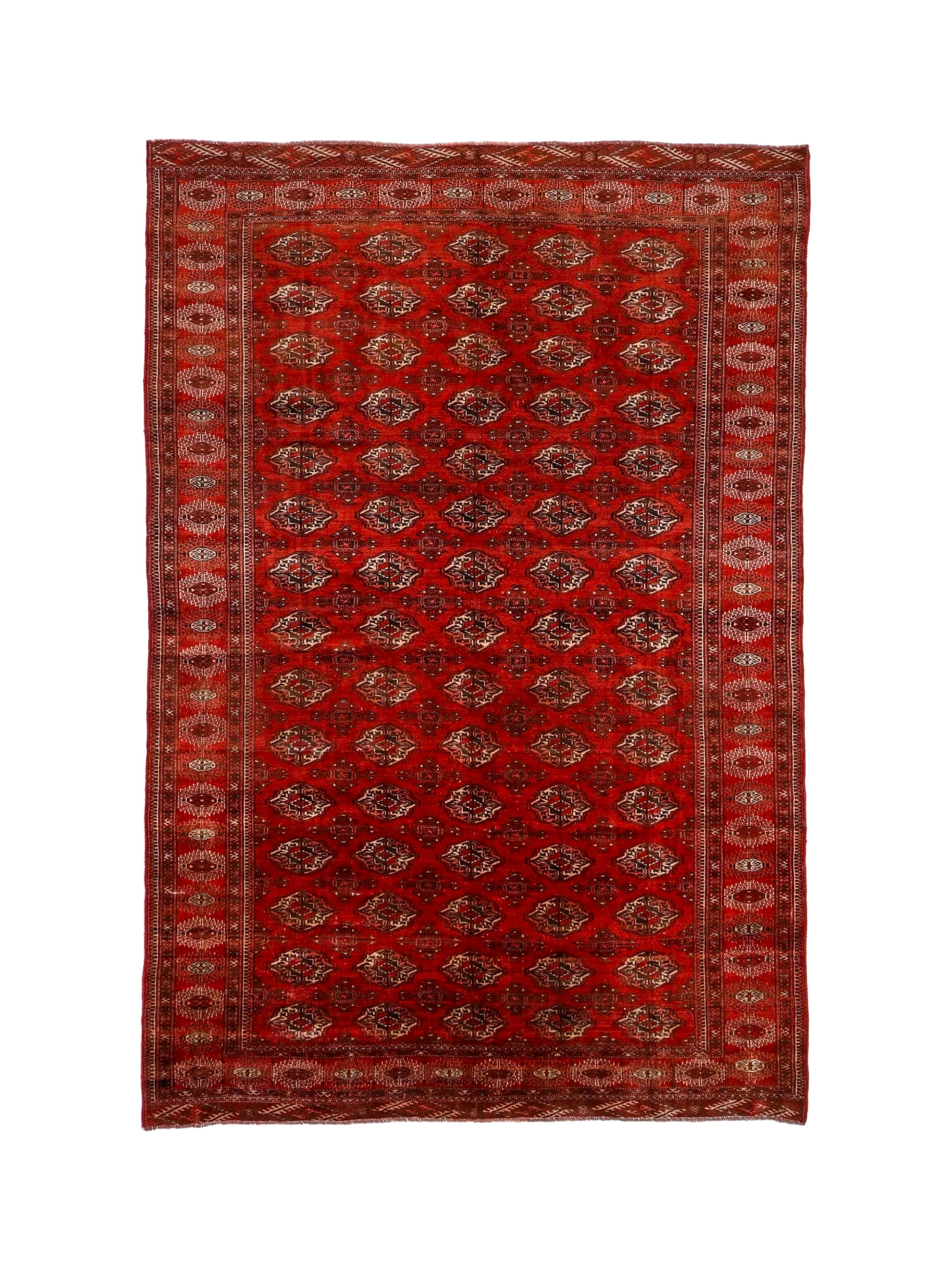 Vintage Turkmen Rug | 7' 1" x 10' 6" — full rug view