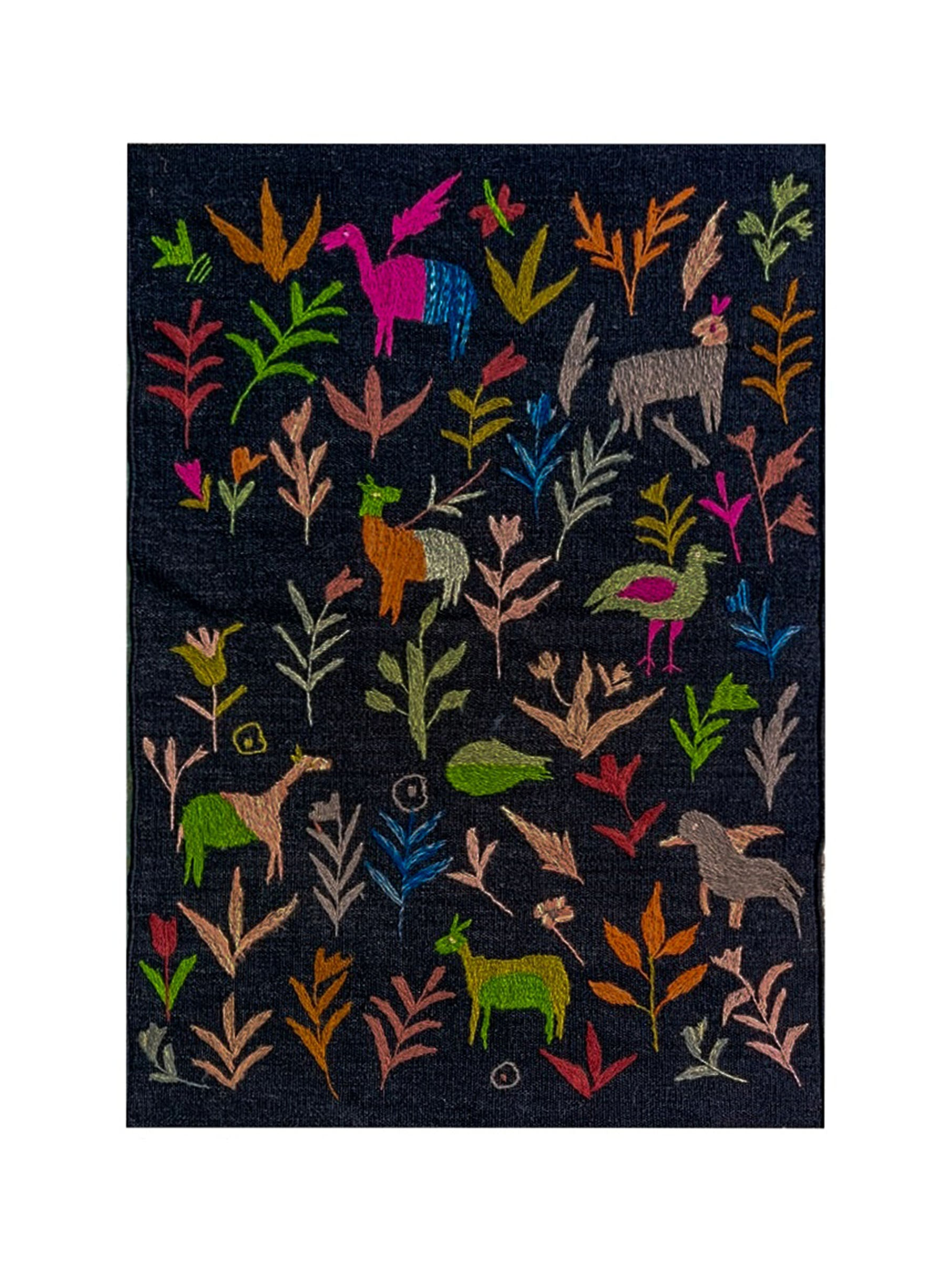 Afghan Suzani Needlework Kilim | 80 x 120 cm | Code 1156 — full rug view