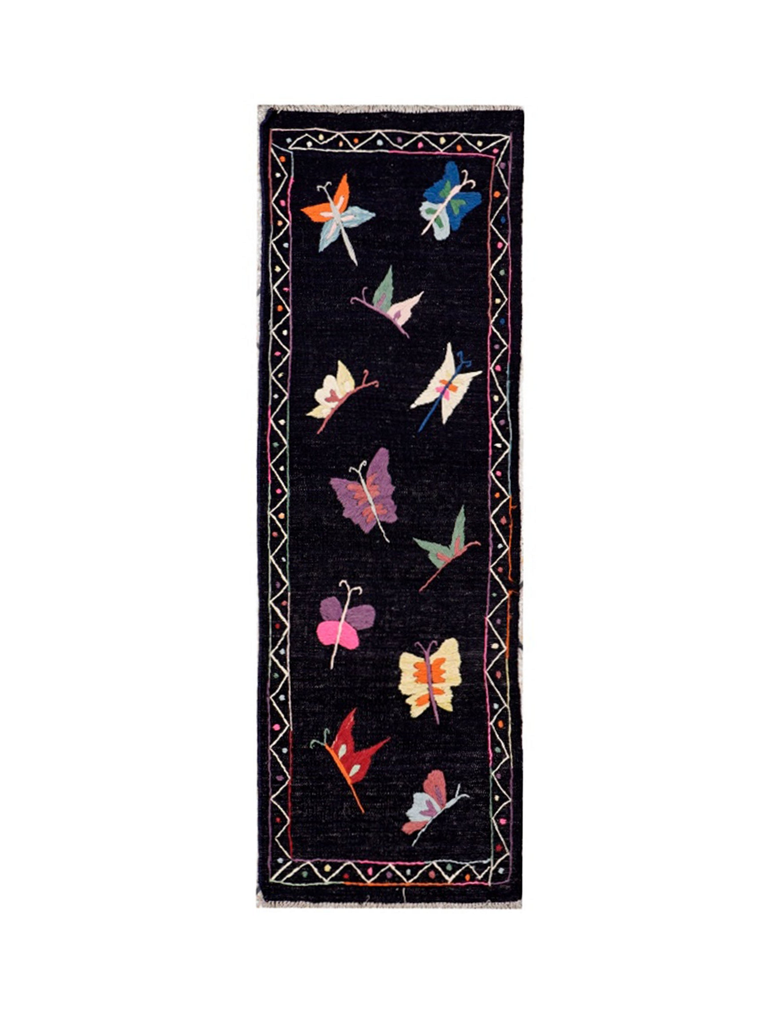 Afghan Suzani Needlework Runner | 60 x 180 cm | Code 14752 — full rug view