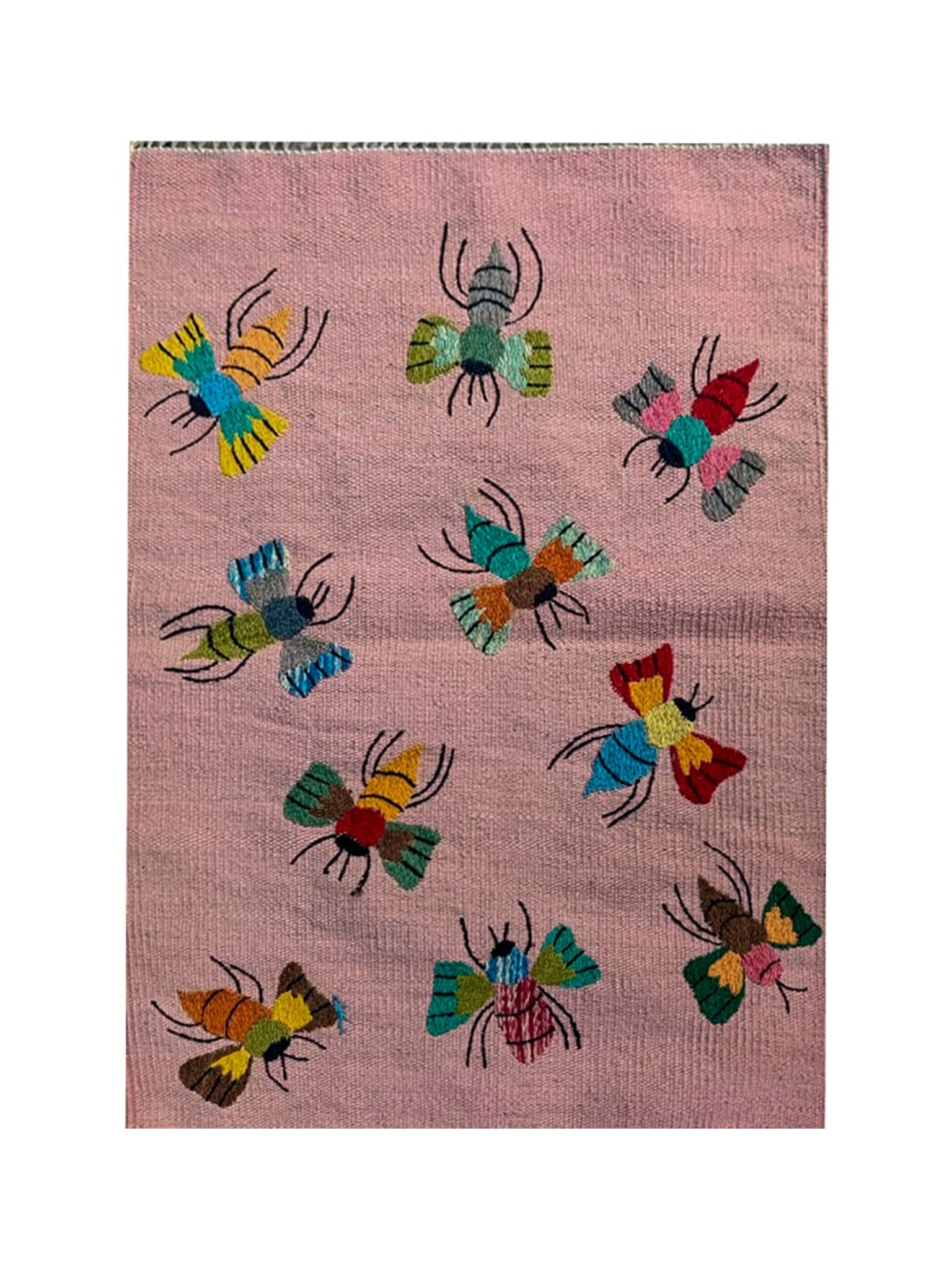 Afghan Suzani Needlework Kilim | 60 x 90 cm | Code 14927 — full rug view