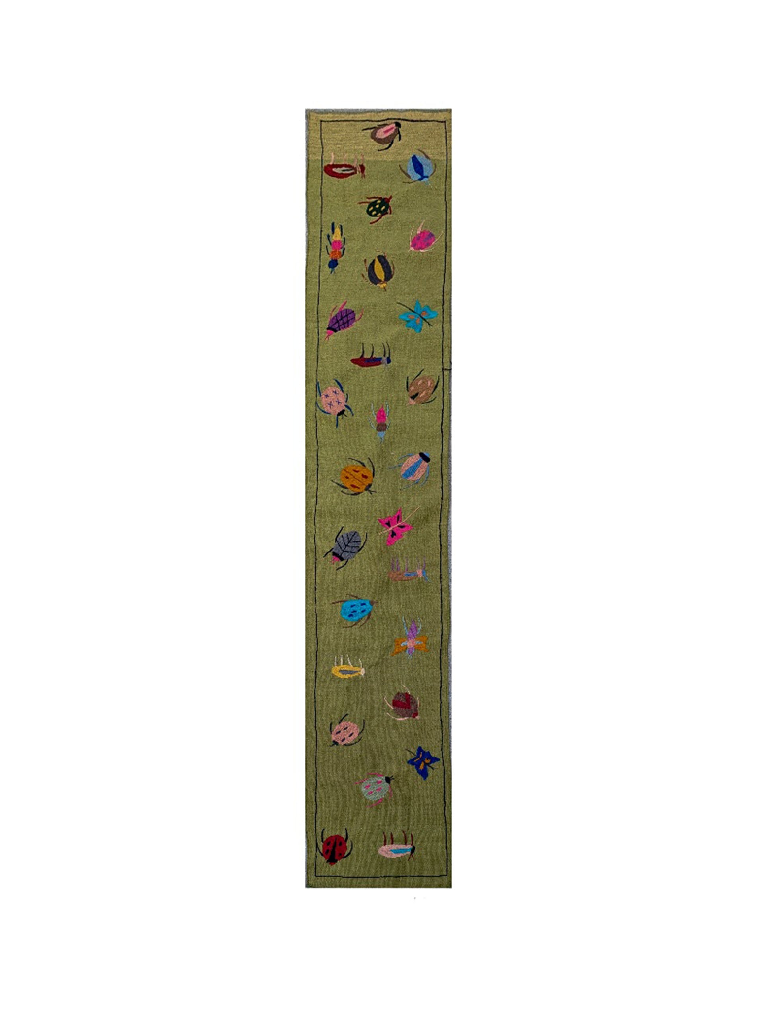 Afghan Suzani Needlework Runner | 60 x 350 cm | Code 17045 — full rug view