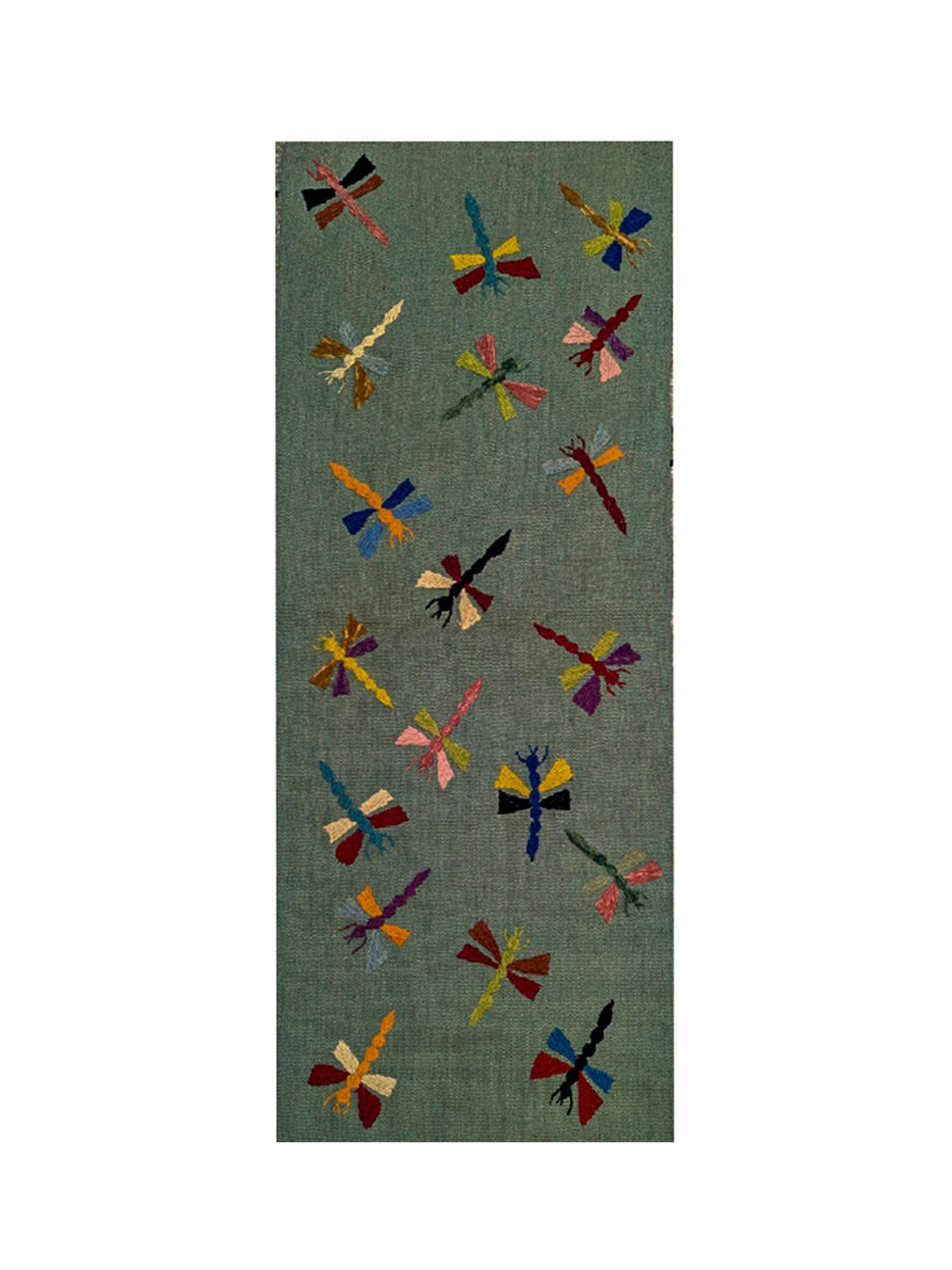 Afghan Suzani Needlework Runner | 70 x 185 cm | Code 17044 — full rug view