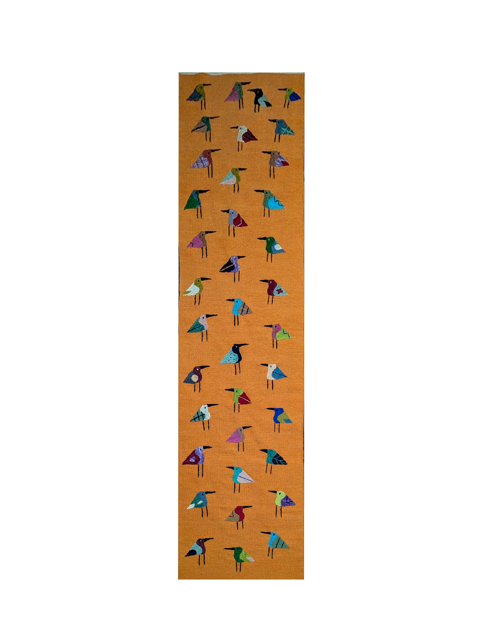 Afghan Suzani Needlework Runner | 60 x 240 cm | Code 18036 — full rug view