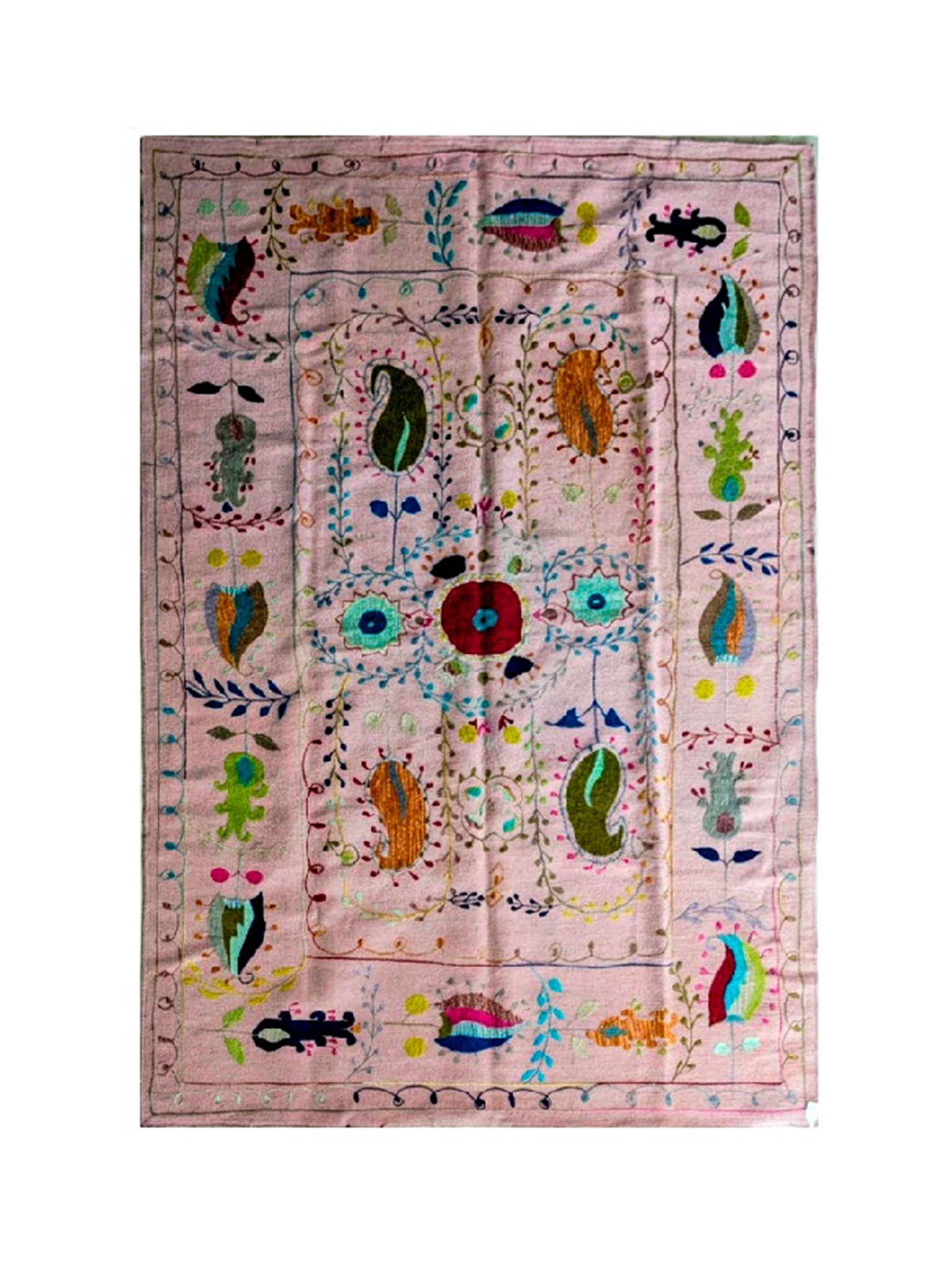 Afghan Suzani Needlework Kilim | 200 x 300 cm | Code 19041 — full rug view