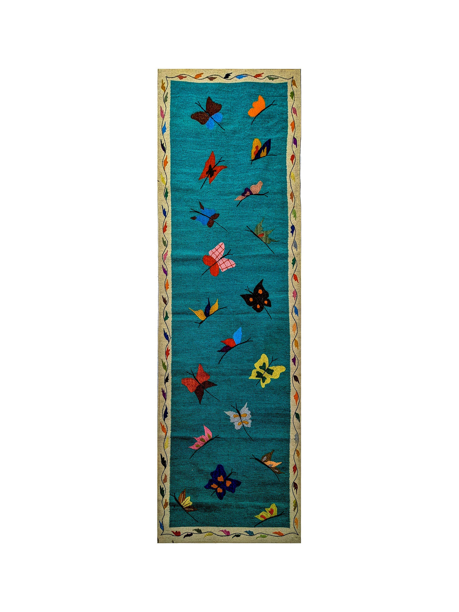 Afghan Suzani Needlework Runner | 80 x 245 cm | Code 19047 — full rug view
