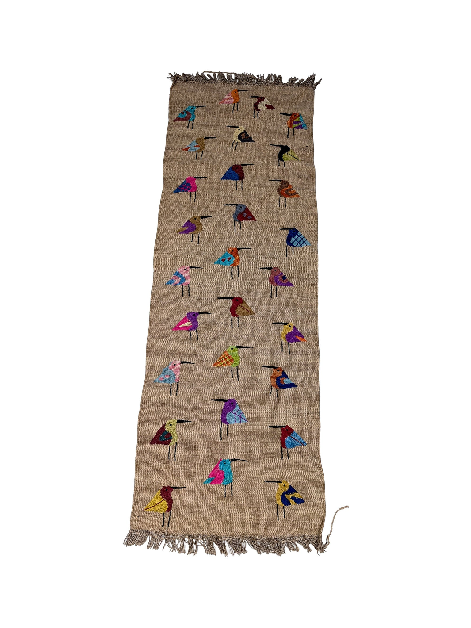 Afghan Suzani Needlework Runner | 60 x 180 cm | Code 190553 — full rug view