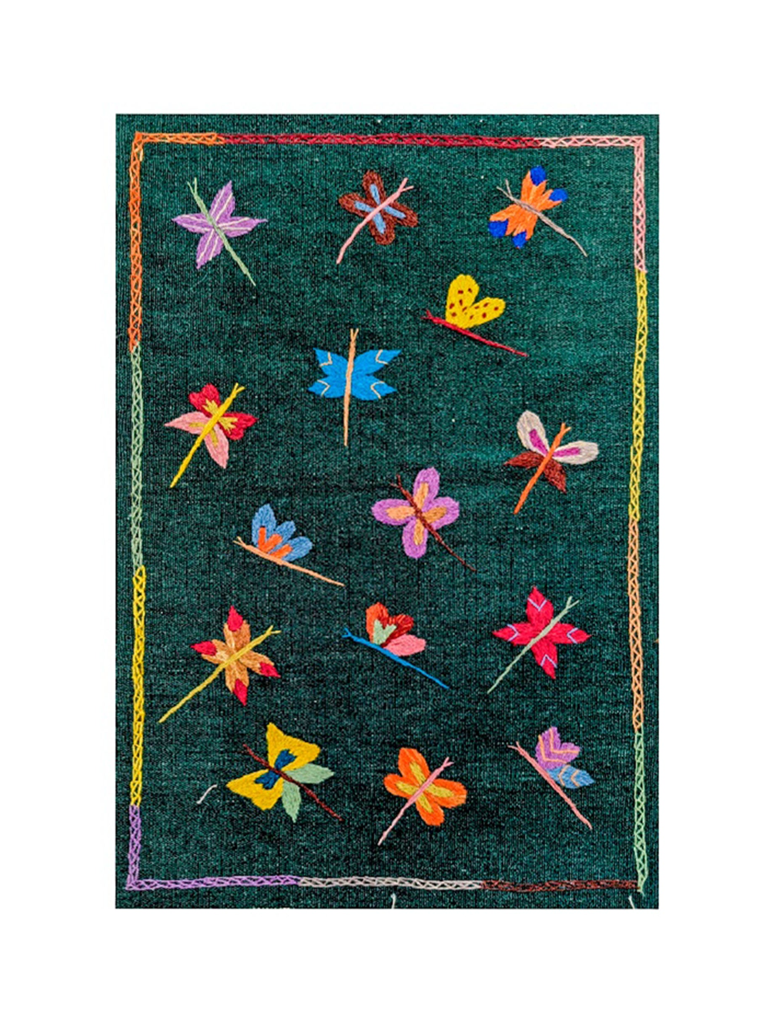 Afghan Suzani Needlework Kilim | 80 x 120 cm | Code 19072 — full rug view