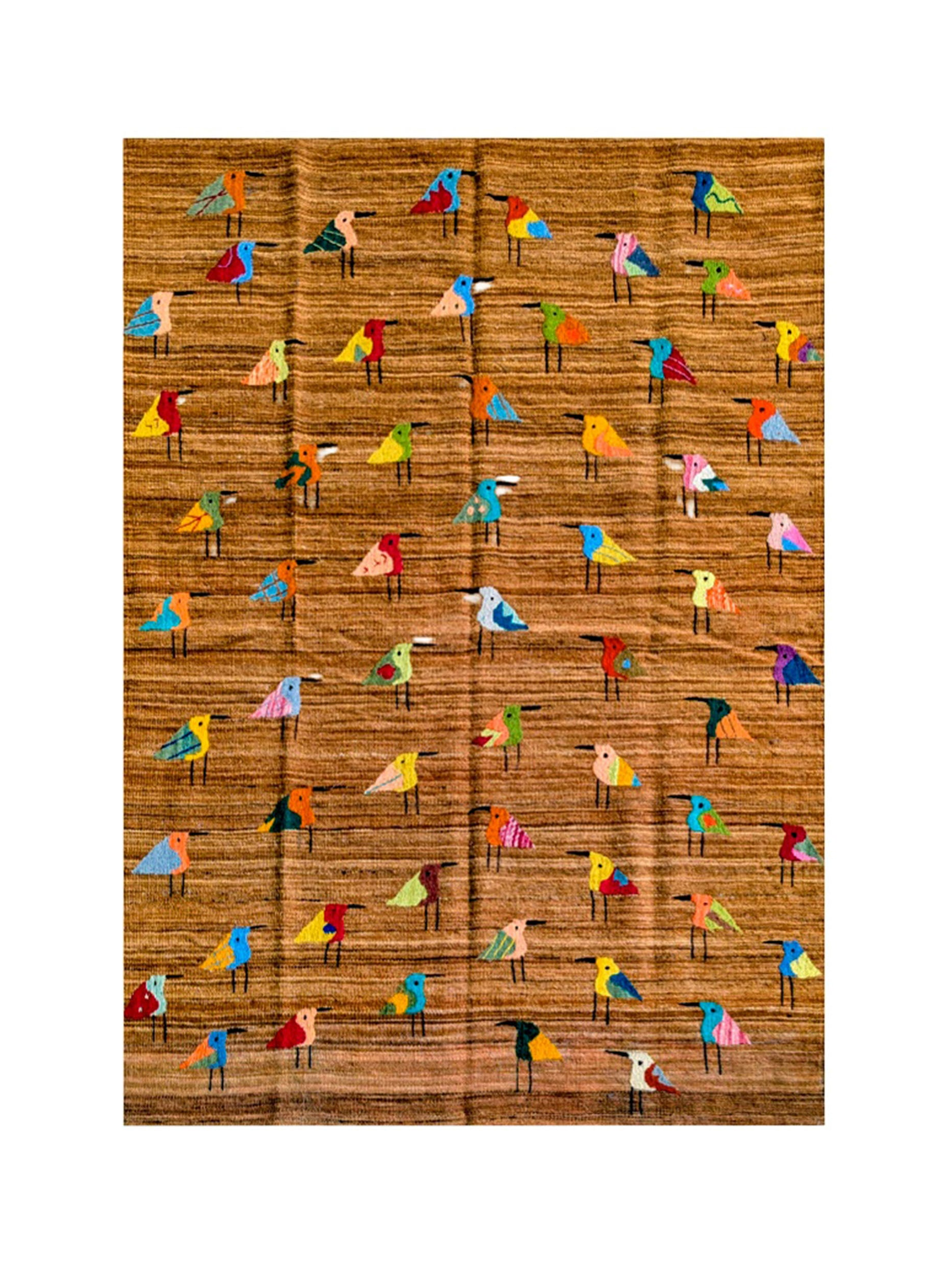 Afghan Suzani Needlework Kilim | 151 x 205 cm | Code 19500 — full rug view