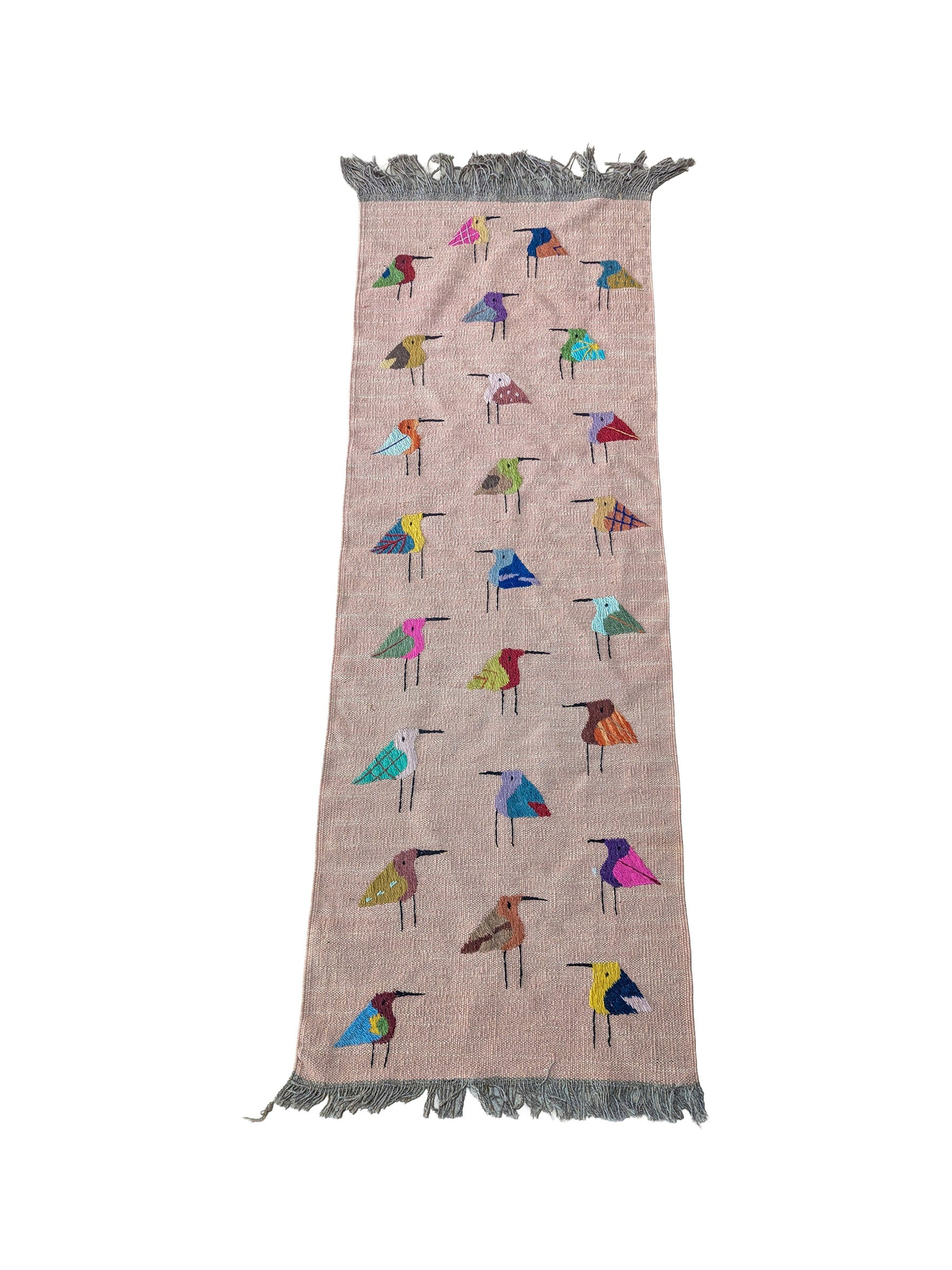 Afghan Suzani Needlework Runner | 65 x 183 cm | Code 20040 — full rug view