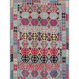 Afghan Maimana Kilim | 201 x 292 cm | Code 16227 — full rug view