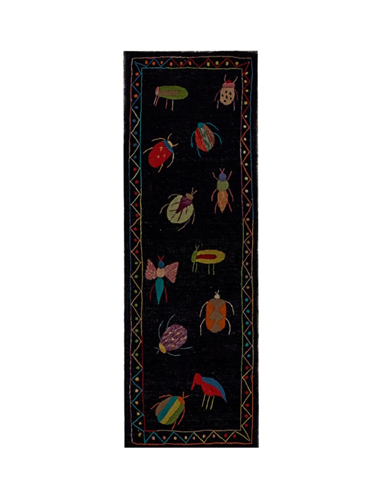 Afghan Suzani Needlework Runner | 60 x 180 cm | Code 8530 — full rug view