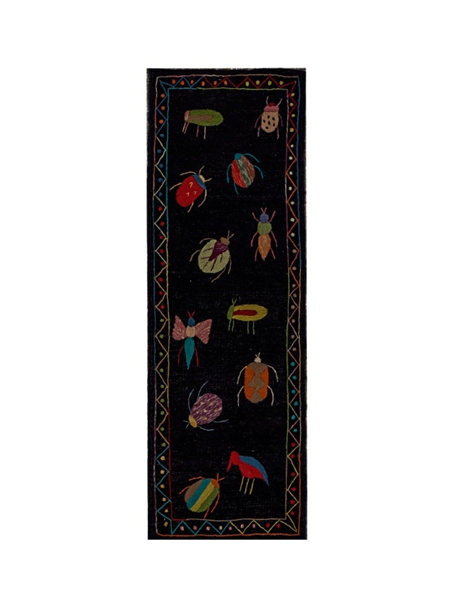 Afghan Suzani Needlework Runner | 60 x 180 cm | Code 8530 — full rug view