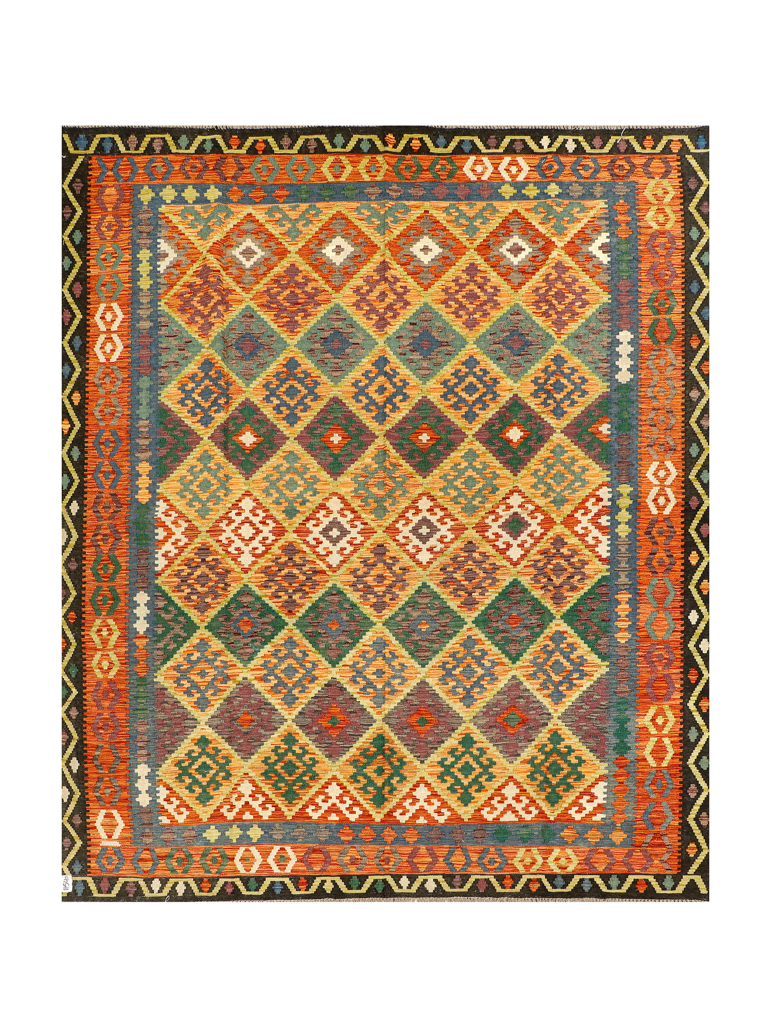 Afghan Maimana Kilim | 248 x 298 cm | Code 11540 — full rug view