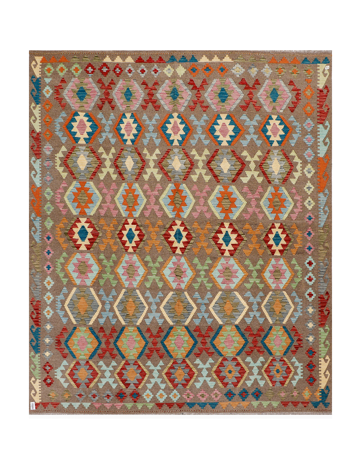 Afghan Maimana Kilim | 248 x 300 cm | Code 13886 — full rug view