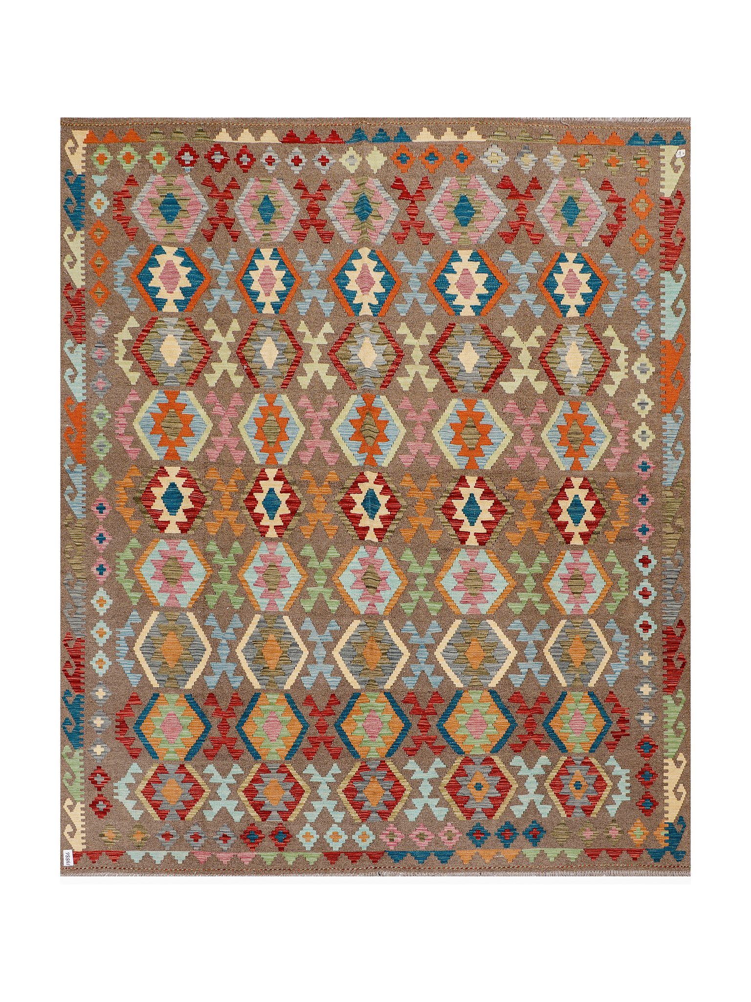 Afghan Maimana Kilim | 248 x 300 cm | Code 13886 — full rug view