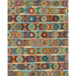 Afghan Maimana Kilim | 257 x 347 cm | Code 18101 — full rug view