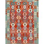 Afghan Maimana Kilim | 204 x 296 cm | Code 18330 — full rug view