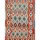 Afghan Maimana Kilim | 203 x 295 cm | Code 18313 — full rug view