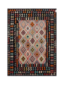 Pastel Diamonds with a Black Border | 8'5" × 11'8" (256 × 355 cm)