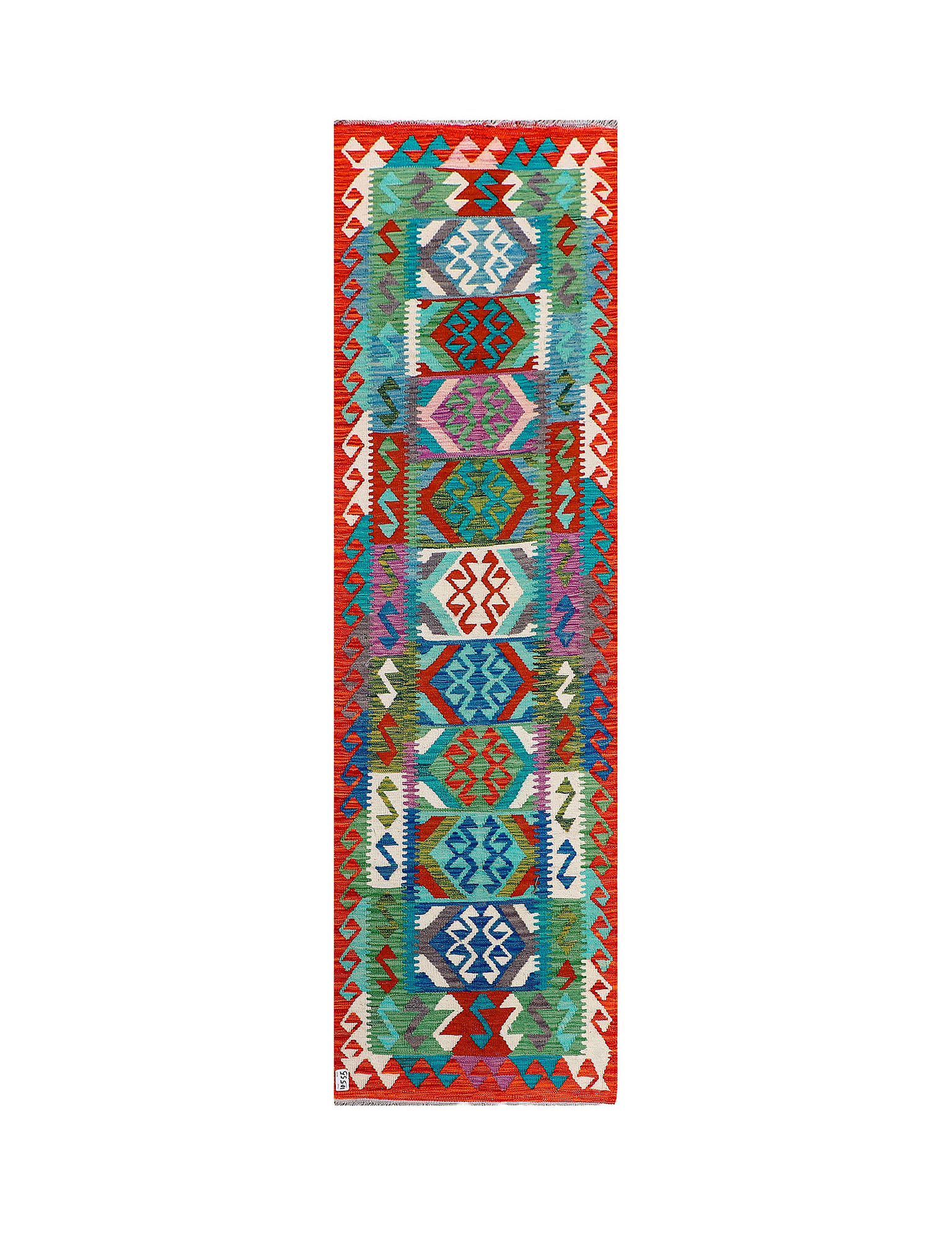 Afghan Maimana Runner | 80 x 273 cm | Code 10555 — full rug view
