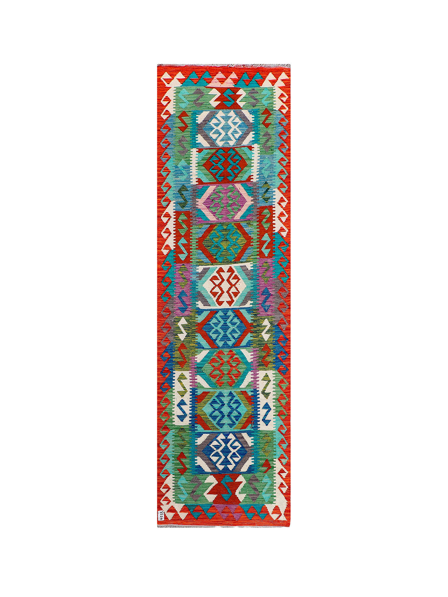 Afghan Maimana Runner | 80 x 273 cm | Code 10555 — full rug view
