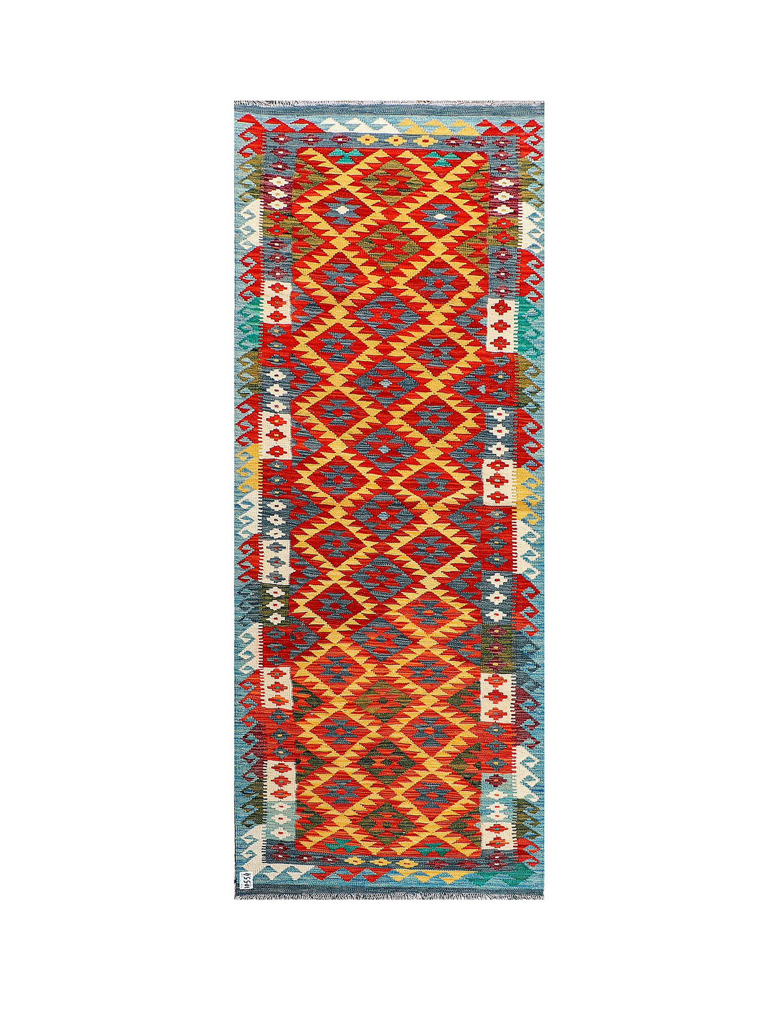 Afghan Maimana Runner | 82 x 277 cm | Code 10554 — full rug view