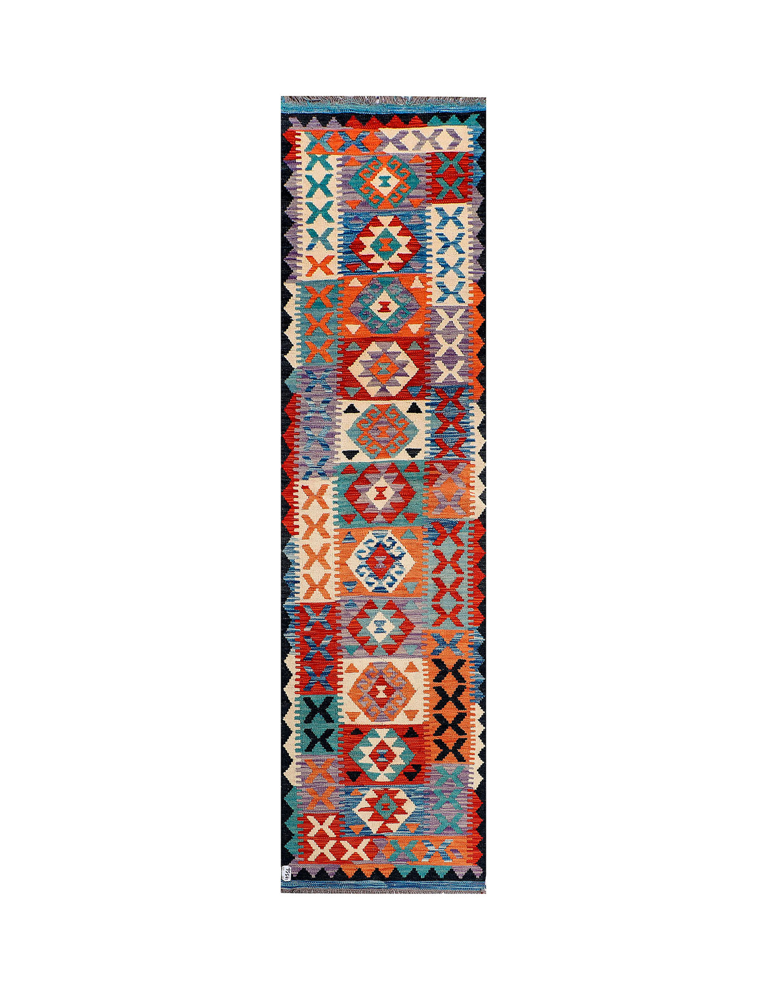 Afghan Maimana Runner | 78 x 298 cm | Code 10556 — full rug view