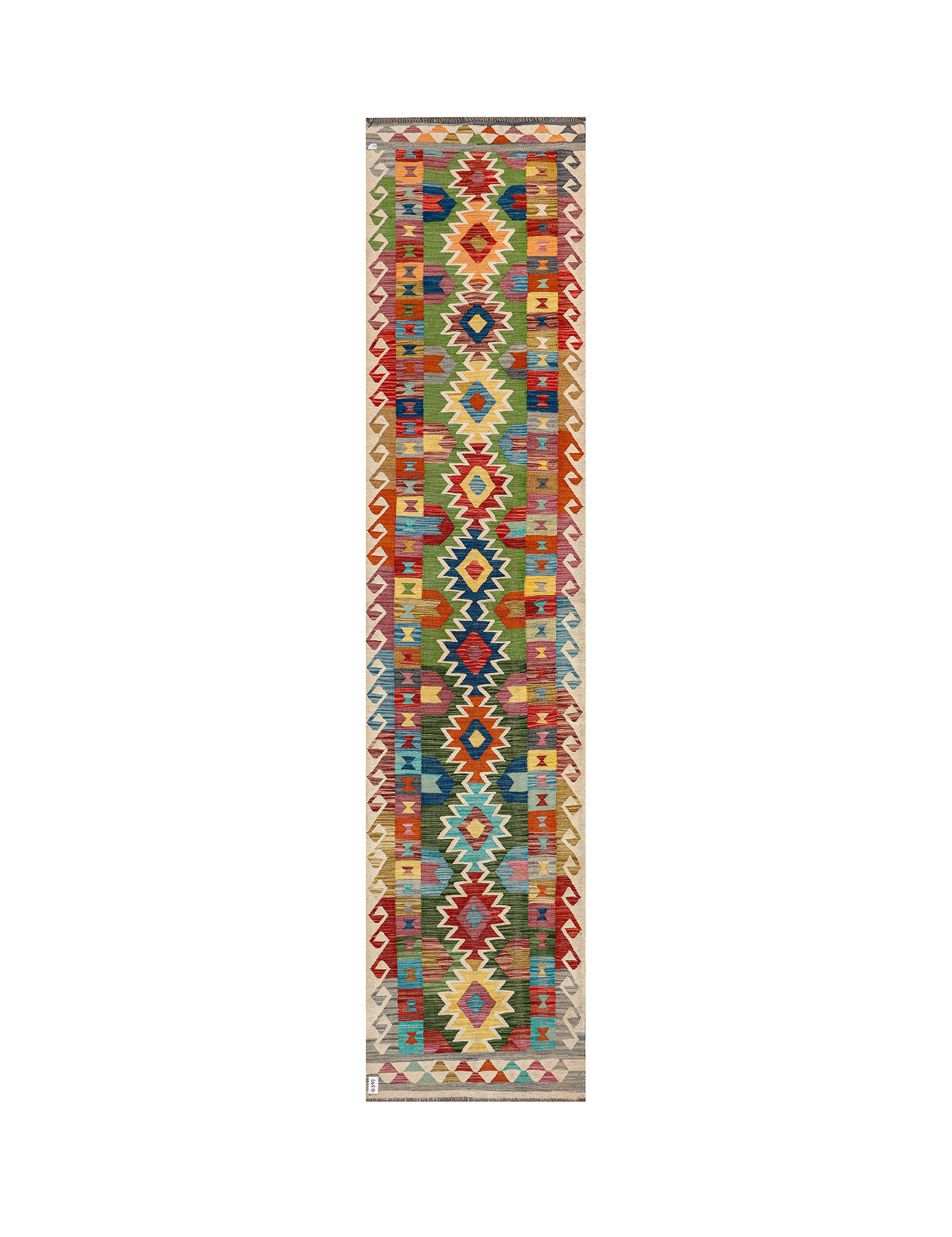 Afghan Maimana Runner | 86 x 385 cm | Code 16399 — full rug view