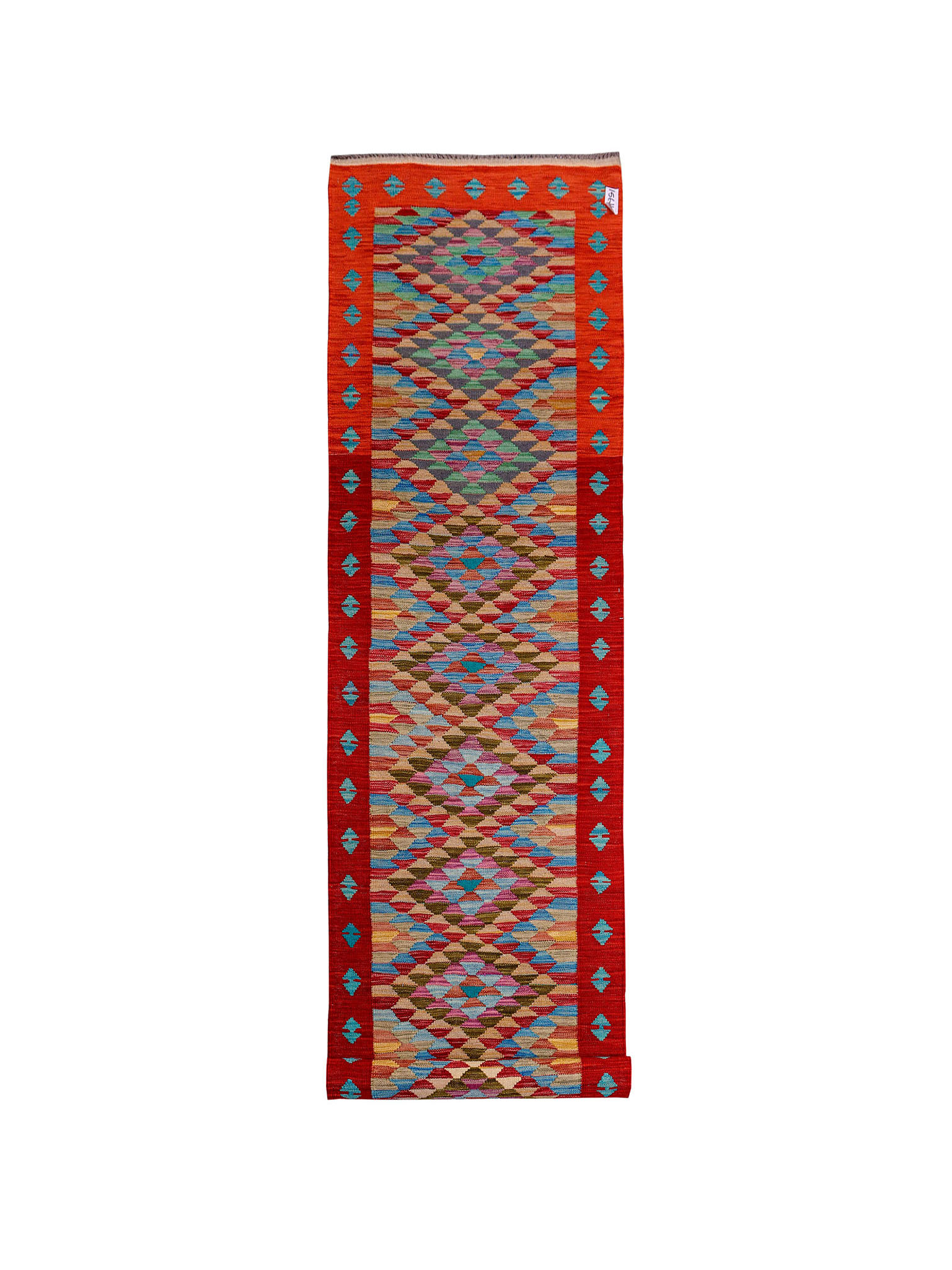 Afghan Maimana Runner | 83 x 395 cm | Code 15614 — full rug view