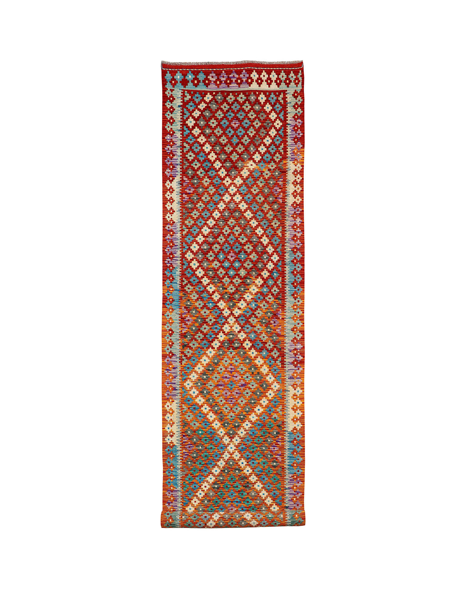 Afghan Maimana Runner | 89 x 392 cm | Code 19010 — full rug view