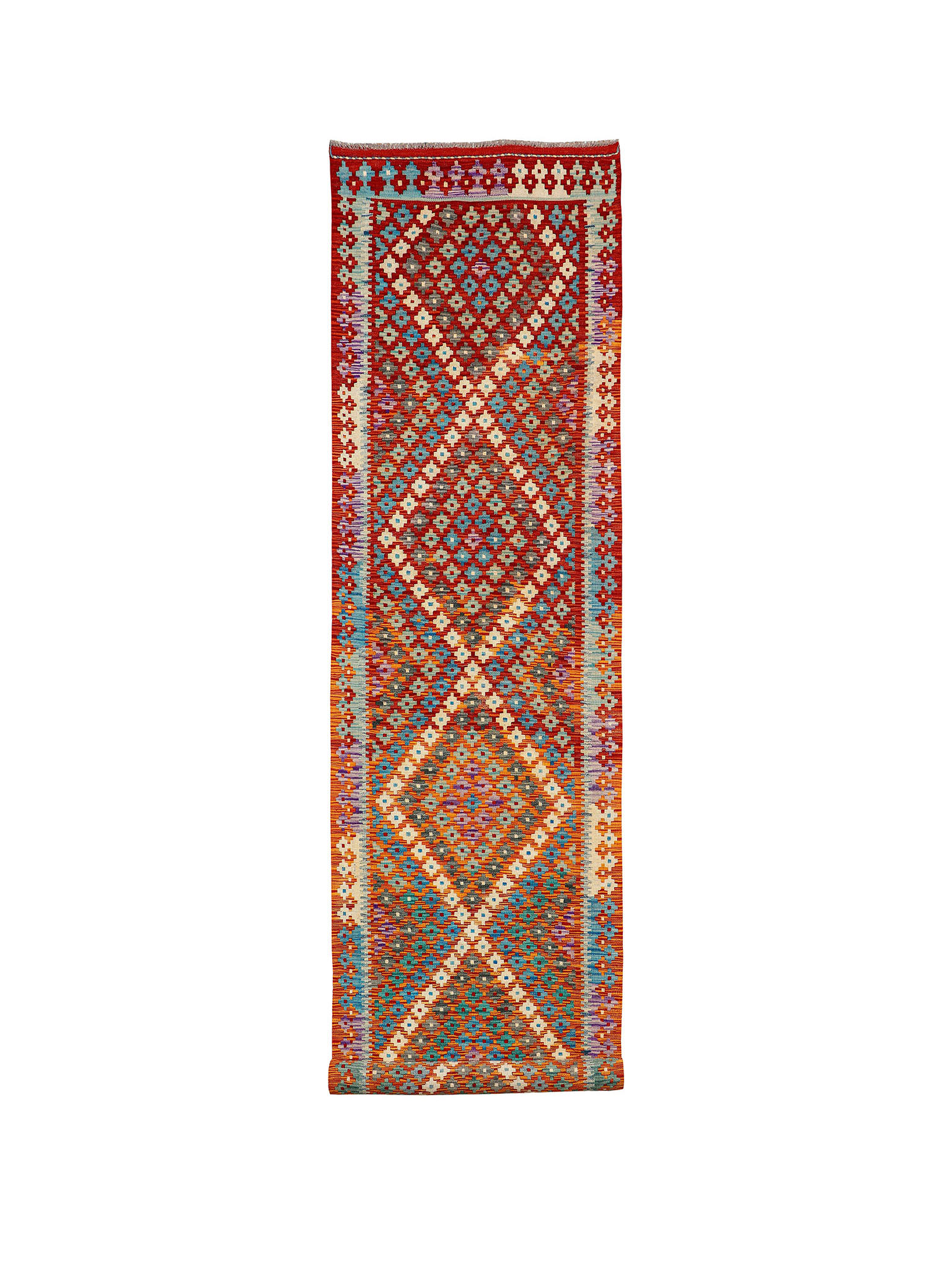 Afghan Maimana Runner | 89 x 392 cm | Code 19010 — full rug view