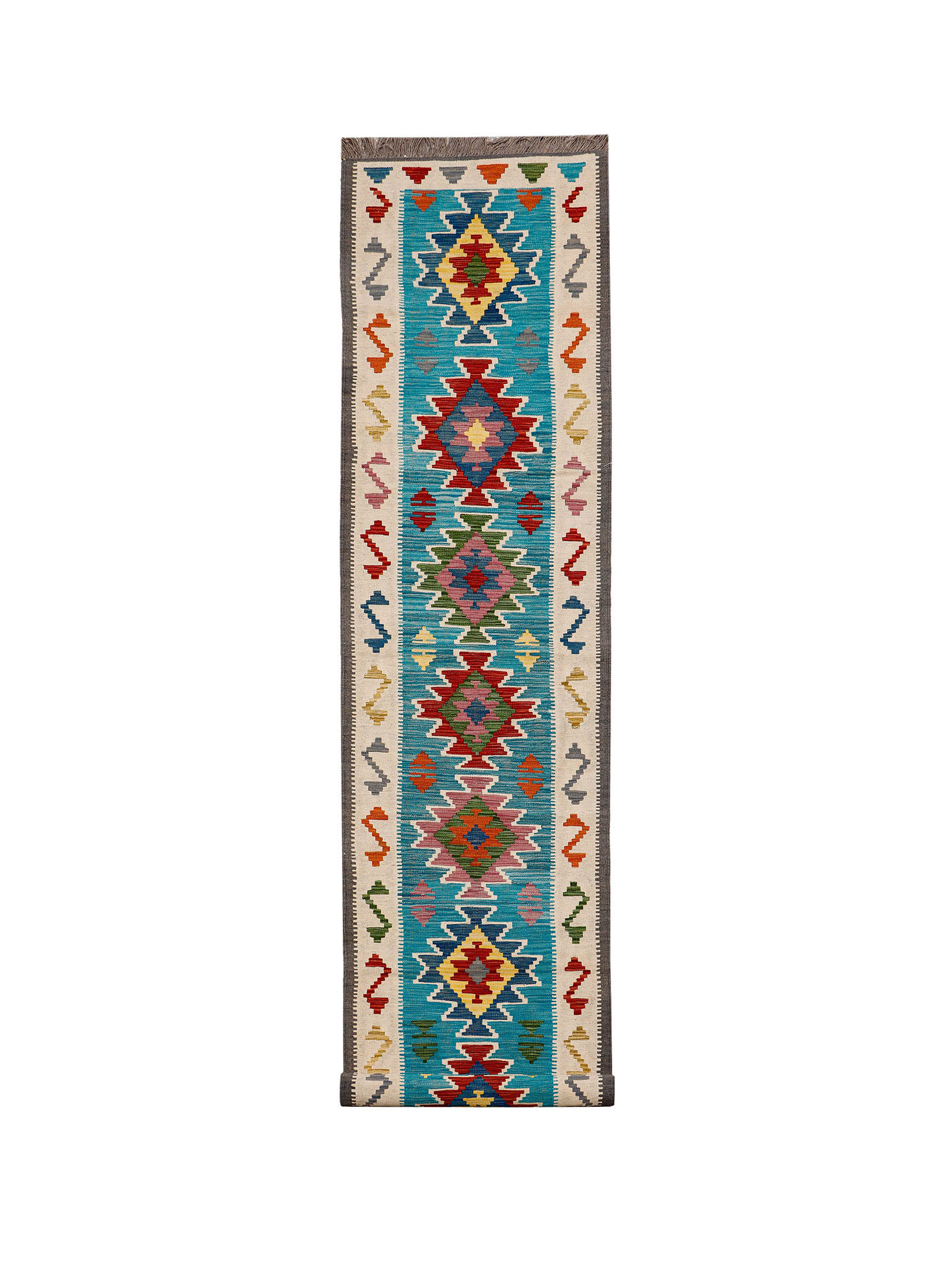 Afghan Maimana Runner | 81 x 484 cm | Code 16158 — full rug view